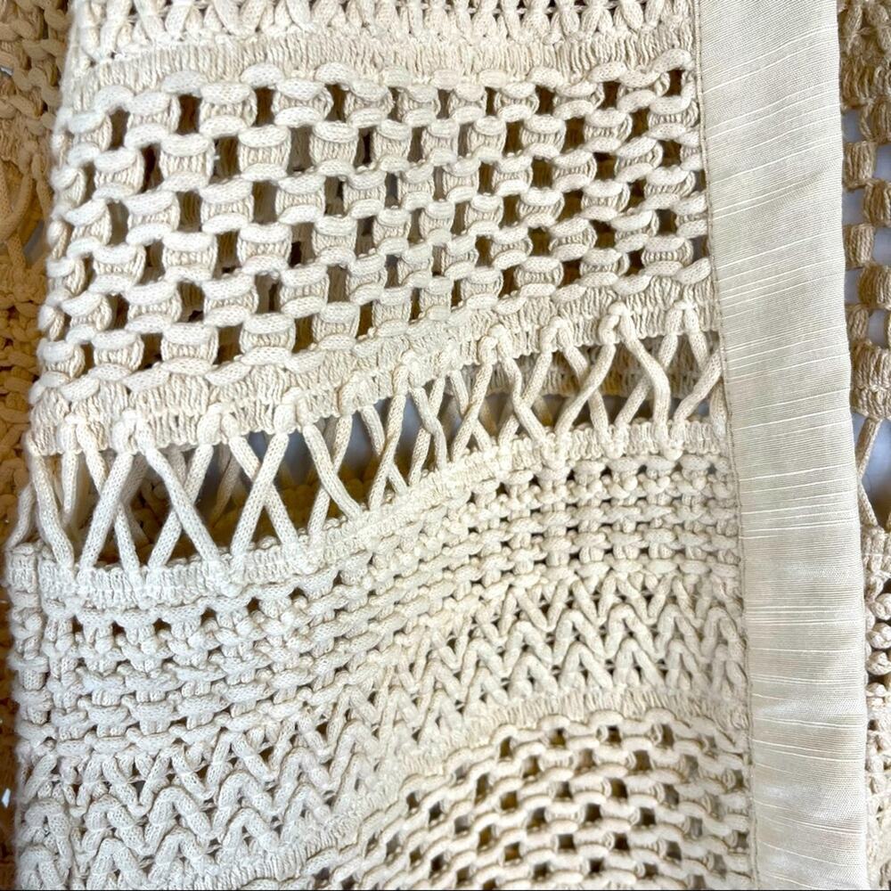 Chico’s Macrame Misty Solid Beige Jacket Sweater … - image 4
